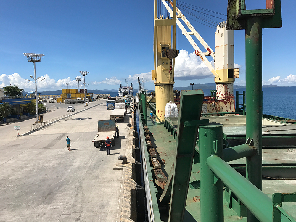 Discharging of Cement in Bags at Surigao Base Port